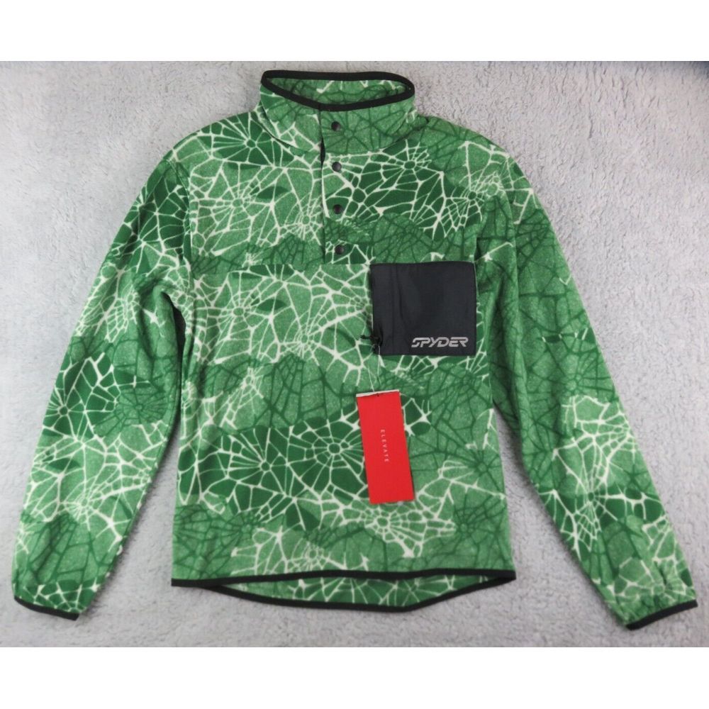 Spyder Elevate‎ Snap Button Lounge Pullover Sweater Green New Size XS Unisex